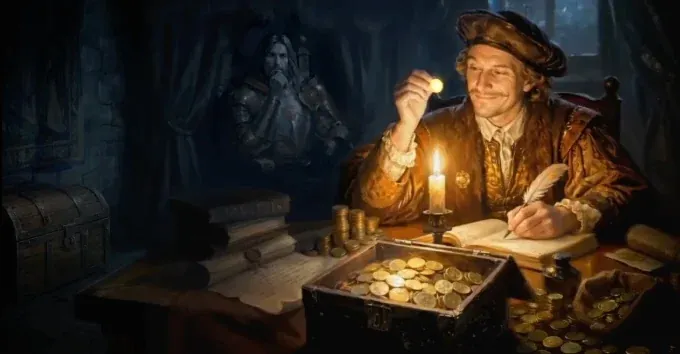 Cavaliere Crusado davanti a una slot jackpot